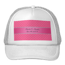 El boda favorece lunares rosados gorro de camionero