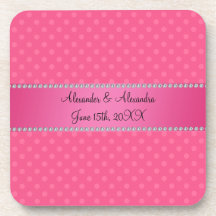 El boda favorece lunares rosados posavasos