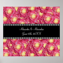 El boda favorece rosas rosados impresiones