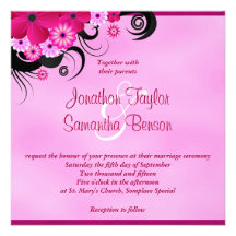 El boda floral del hibisco fucsia invita a 5,25 a  anuncio