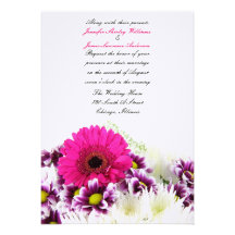 El boda florece la invitación