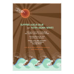 El boda fresco de Brown Sun de las ondas del veran invitaciones