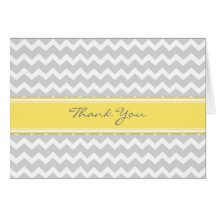 El boda gris amarillo de Chevron le agradece carda Felicitaciones