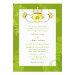 El boda irlandés del corazón artístico, lindo de C Invitaciones Personalizada
