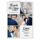 El boda moderno de la caligrafía le agradece carda tarjeton