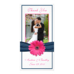 El boda rosado de la margarita del Gerbera le agra Tarjetas Personales