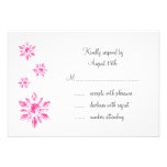 El boda RSVP del cristal (blanco) Comunicado Personalizado