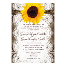El boda rústico de la guita del cordón del girasol invitación