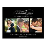 El boda simplemente elegante le agradece cardar -  tarjetas postales