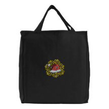 El bolso bordado casquillo de Santa Bolsas Bordadas