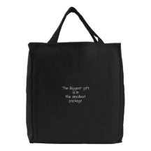 El bolso regalo-bordado más grande bolsas de lienzo