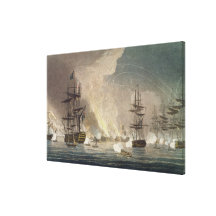 El bombardeo de Argel de la marina de guerra real, Impresión En Lona Estirada