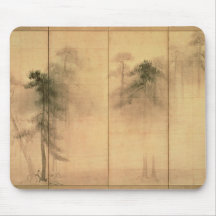 El bosque de pinos tapetes de ratones