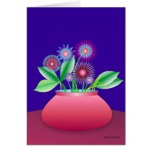 El bosque florece en una tarjeta de felicitación r