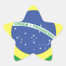El Brasil Calcomanía Forma De Estrella