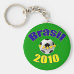 El Brasil engranaje azul y amarillo de 2010 del lo Llavero