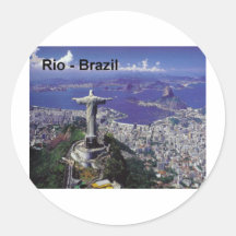 El Brasil Río de Janeiro (St.K.) Pegatinas Redondas