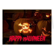 El brillar intensamente de Halloween Tarjeton