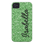 EL BRILLO VERDE FEMENINO IMPRIMIÓ PERSONALIZADO iPhone 4 Case-Mate COBERTURA