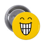 El bromear alrededor de cara sonriente pins