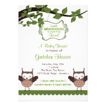 El búho de pitido feliz hermana invitaciones de la invitación personalizada