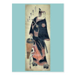 El caballero negro por Okumura, Masanobu Ukiyoe Postal