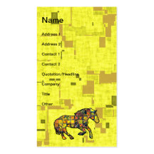 El CABALLO CORRIENTE AJUSTÓ tarjetas de visita