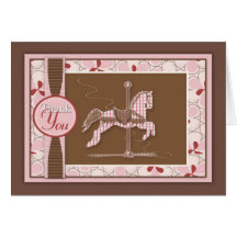 El caballo del carrusel le agradece cardar felicitacion 