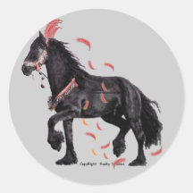 El caballo empluma a los pegatinas