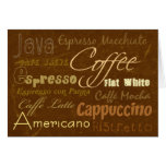 El café bebe la tarjeta de felicitación