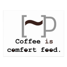El café es comida de la comodidad postales