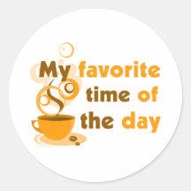 El café es mi época preferida del día pegatina
