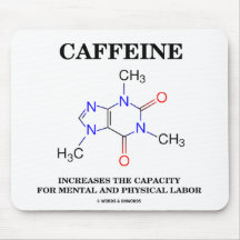 El cafeína aumenta el trabajo mental de la comprob tapetes de ratón