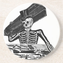 "El Calavera de la gente" circa 1800's México Posavasos Diseño