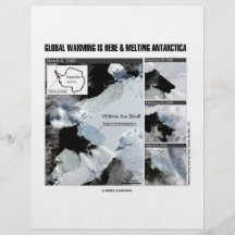 El calentamiento del planeta está aquí y la Antárt Tarjetas Publicitarias
