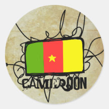 El Camerún Etiqueta Redonda