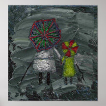 El caminar en la lluvia poster