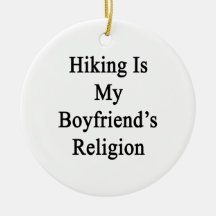 El caminar es la religión de mi novio ornaments para arbol de navidad