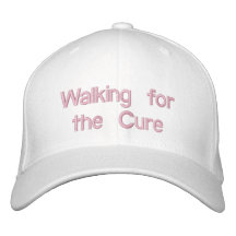 El caminar para el blanco de Curehat Gorras Bordadas