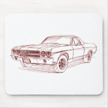 EL Camino SS 1970 de Chevy Tapete De Raton