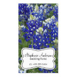 El campo del Bluebonnet florece la tarjeta de visi