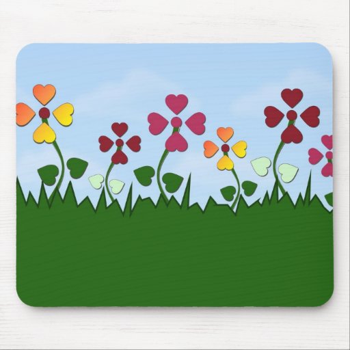 El campo del corazón florece Mousepad