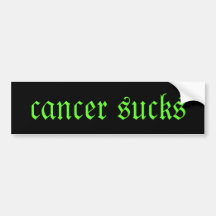 el cáncer chupa etiqueta de parachoque