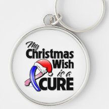 El cáncer de pecho masculino mi deseo del navidad  llavero personalizado