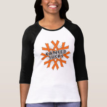 El cáncer de piel chupa cintas anaranjadas camiseta