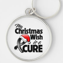 El cáncer de piel mi deseo del navidad es una cura llaveros personalizados