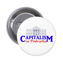 El capitalismo es botón de ratón patriótico pin