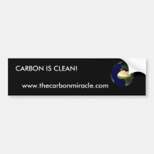 ¡EL CARBONO ES LIMPIO! ETIQUETA DE PARACHOQUE