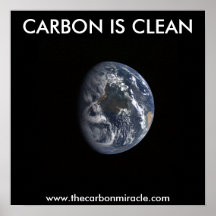 El carbono es limpio poster