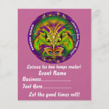 El carnaval 4,5" x 5,6" ve por favor notas flyer personalizado